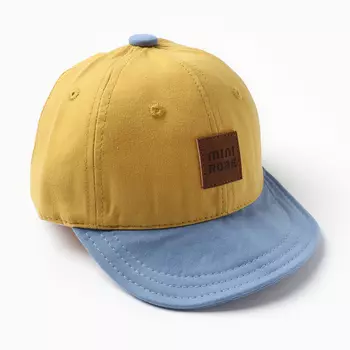 Кепка "Бейсболка" детская, цвет желтый, размер 44-46