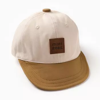 Кепка "Бейсболка" для девочки, цвет молочный, размер 44-46