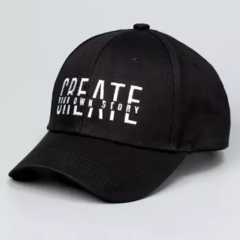 Кепка детская Create, чёрная, р-р 52-54, 5-7 лет