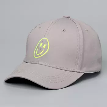 Кепка детская Smile, серая, р-р 52-54, 5-7 лет