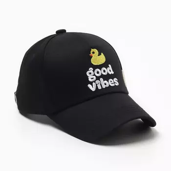 Кепка детская KAFTAN Good vibes, размер 52-54, чёрная