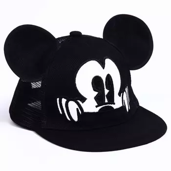 Кепка детская с ушками, с сеткой, размер 48-53, «Микки Маус»