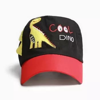 Кепка детская MINAKU "Dino" черный, р-р 48-50