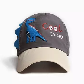 Кепка детская MINAKU "Dino" серый, р-р 48-50