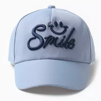 Кепка детская MINAKU "Smile", цв. голубой, р-р 44-46
