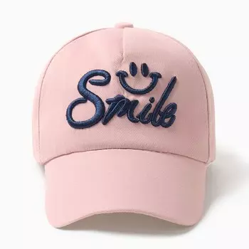Кепка детская MINAKU Smile, розовая, размер 50-52
