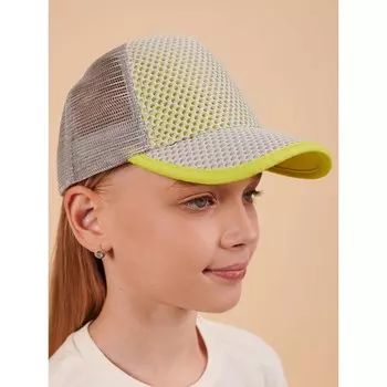 Кепка детская, размер 48-50, цвет лаймовый