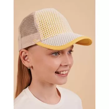 Кепка детская, размер 53-54, цвет жёлтый