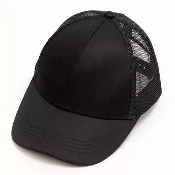 Кепка детская для мальчика с сеткой, цвет чёрный, р-р 54