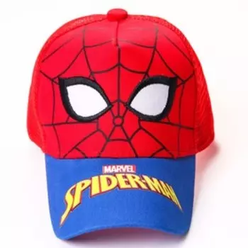 Кепка детская, красная, с сеткой, размер 52-56 «Человек-паук»