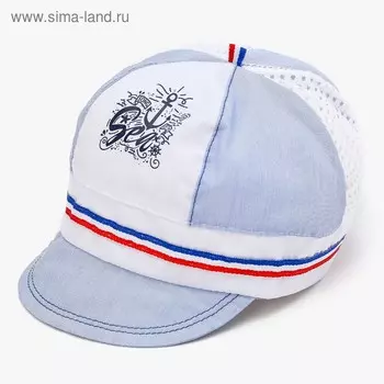 Кепка для мальчика, цвет голубой, размер 48