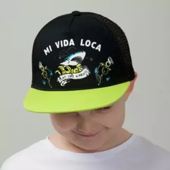 Кепка для мальчиков, размер 48-50, цвет черный