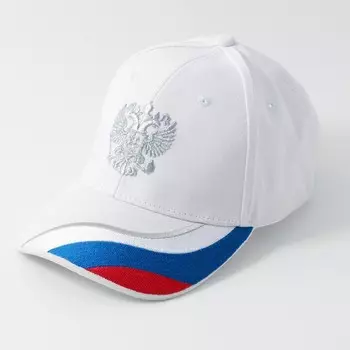 Кепка «Герб», цвет белый , р-р 56