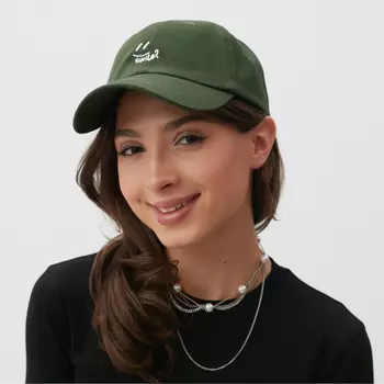 Кепка MINAKU Smile, зелёная, размер 54-56