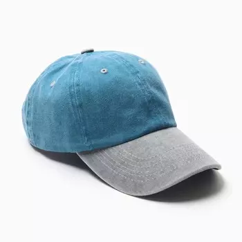 Кепка мужская MINAKU, размер 56-58, серая, голубая