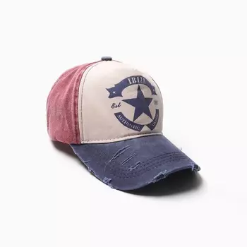 Кепка мужская MINAKU "IBIZA", цвет малиновый, размер 56-58