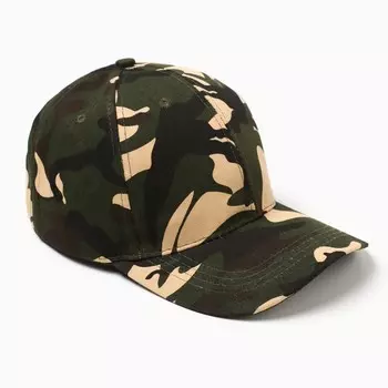 Кепка мужская MINAKU «Камуфляж», 100% хлопок, размер 58, зелёная