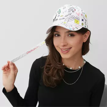 Кепка MINAKU Yeee, белая, размер 58