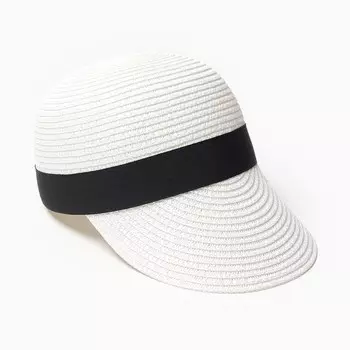 Кепка плетёная MINAKU, белая, размер 58