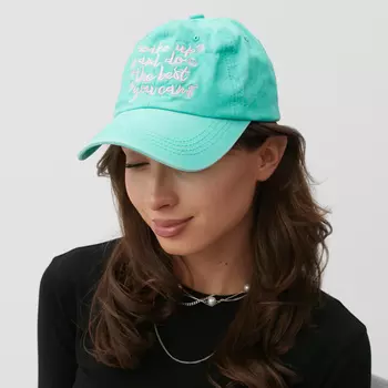 Кепка женская с надписью MINAKU, бирюзовая, размер 56-58
