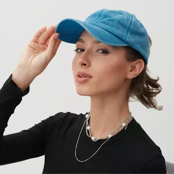 Кепка женская MINAKU, синяя, размер 58, твил