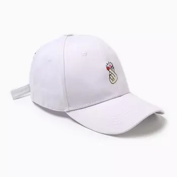 Кепка женская MINAKU LOVE, белая, размер 56-58