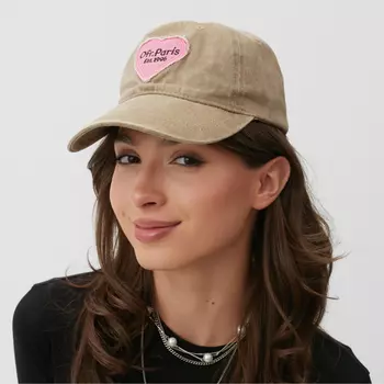 Кепка женская MINAKU "Ofr.Paris", бежевая, размер 54-56