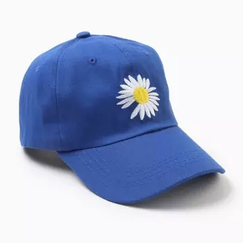 Кепка женская MINAKU «Ромашка», синяя, размер 54-56