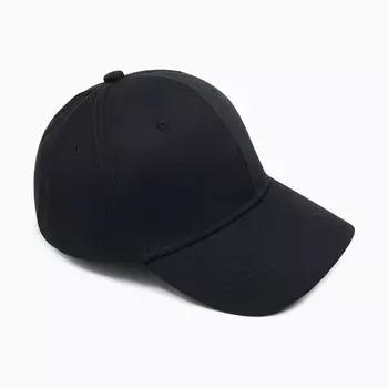 Кепка женская MIST с вышивкой сердце, размер 56-58, чёрная, хлопок 100%