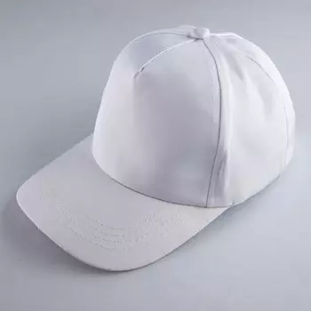 Кепка женская однотонная, цвет белый, х/б, р-р- 54