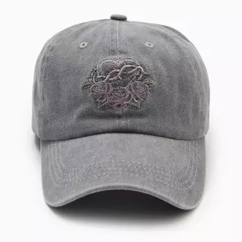 Кепка женская "Сердце" MINAKU, цв. серый, р-р 58