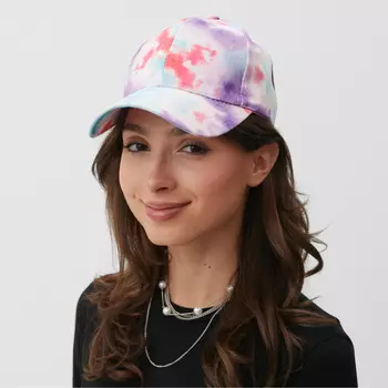 Кепка женская Tie-dye MINAKU, цвет фиолетовый, размер 56-58