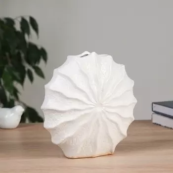 Ваза «Кайо», волна, d=72.5 см, 2119 см, керамика, белая