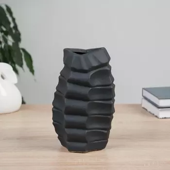 Ваза «Левин», d=6 см, 209 см, керамика, чёрная