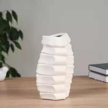 Ваза «Левин», d=6 см, 209 см, керамкиа, белая