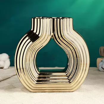 Ваза «Милли», 191919 см, керамика, золотистая