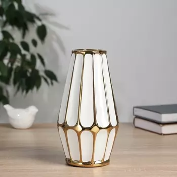 Ваза «Недэн», d=5.5 см, 2010 см, керамика, белая