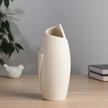 Ваза «Уилстон», d=5 см, 229.5 см, керамика, бежевая