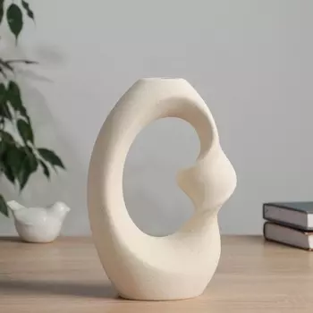 Ваза «Закари», d=3 см, 2114 см, керамика, бежевая