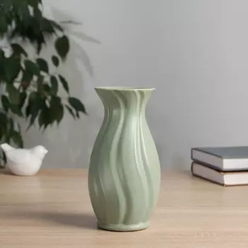 Ваза «Джаспер», d=6 см, 199 см, керамика, зелёная