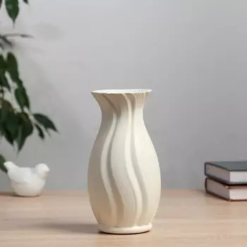 Ваза «Джаспер», d=6 см, 199 см, керамика, белая