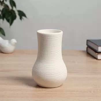 Ваза «Элиот», изгиб, d=6 см, 149 см, керамика, белая