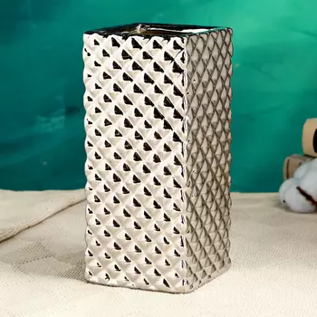 Ваза «Кристи», 920 см, керамика, серебристая