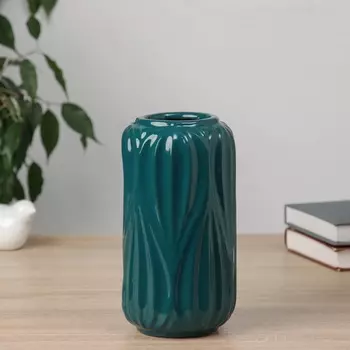 Ваза «Лиам», d=6 см, 2010 см, керамика, зелёная