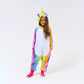 Кигуруми детский Единорог цветной,рост140