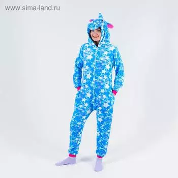 Кигуруми «Единорог», звёздочки на голубом, р. 44-46, рост 164-170 см