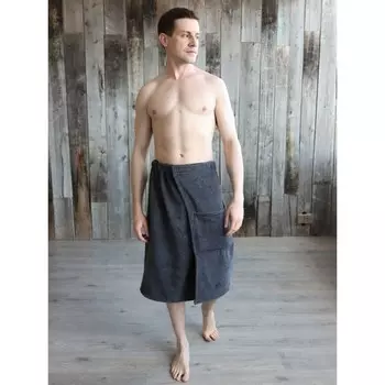 Килт махровый мужской Bio-Textiles, размер 70x140 см, цвет серый