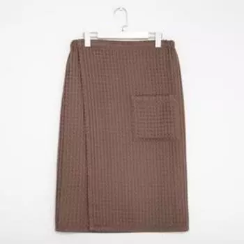 Килт вафельный банный Этель «Boho» 75*145 см. цв. мокко, 100% хл, 290 г/м2