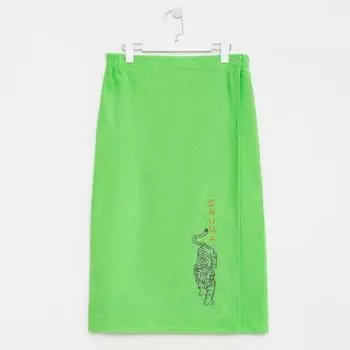 Килт женский 80х150+-2, цвет зелёный, вышивка «Тигр»