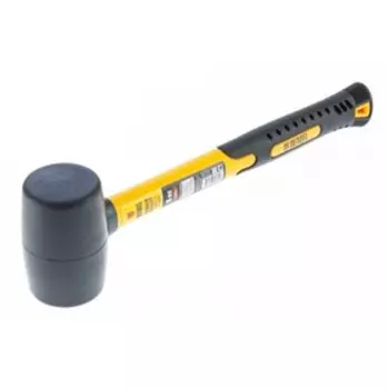 Киянка резиновая Denzel 7711175, черная резина, фиберглассовая рукоятка, 225 г